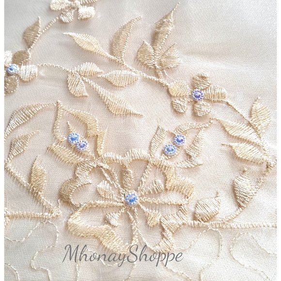 Champagne-Modern Filipiniana Bolero with Mestiza Sleeves - Picture 6 of 6